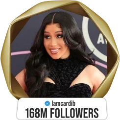 Cardi B — 168M followers