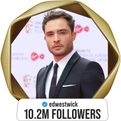 Ed Westwick — 10.2M followers